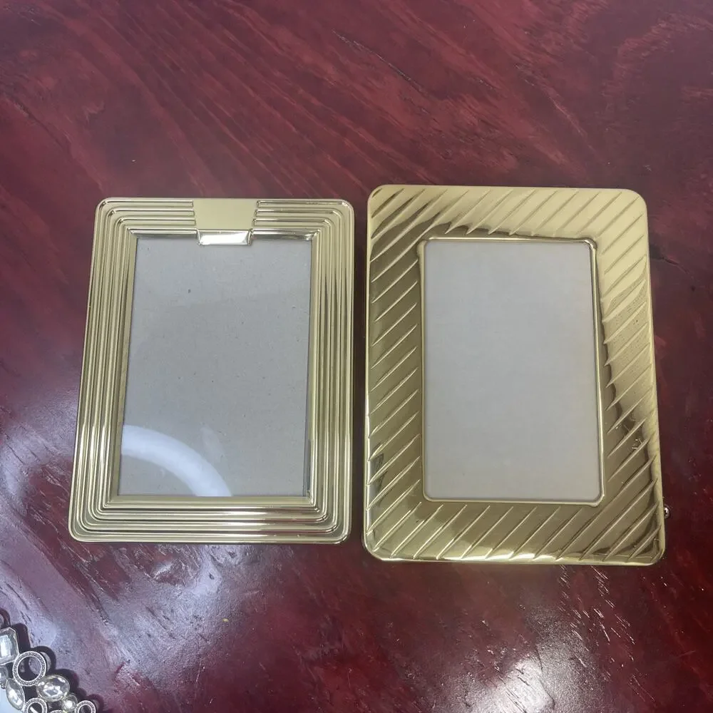 Set Of 2 Vintage Solid Brass Picture Frames – 5x7”